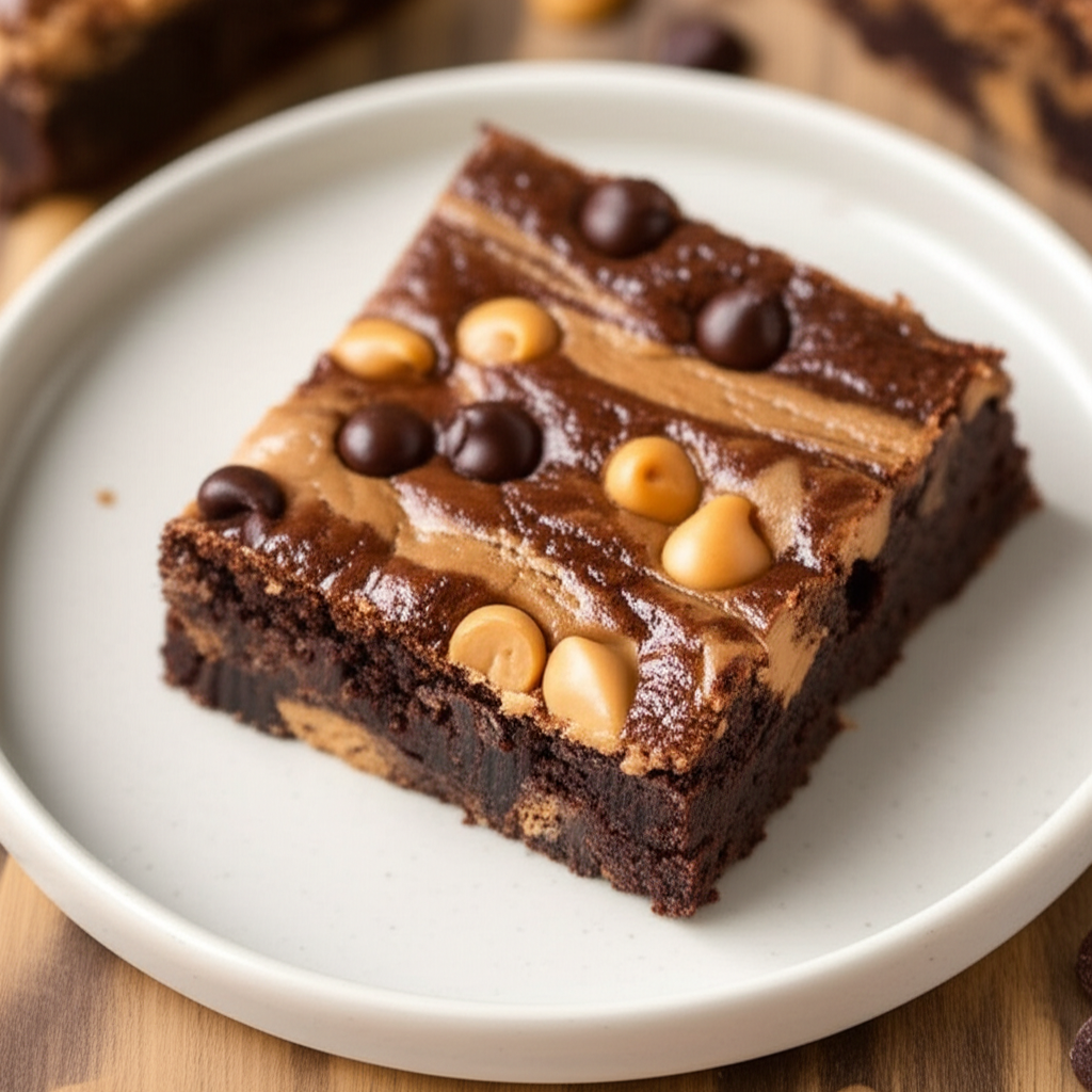 Peanut Butter Swirl Brownies image