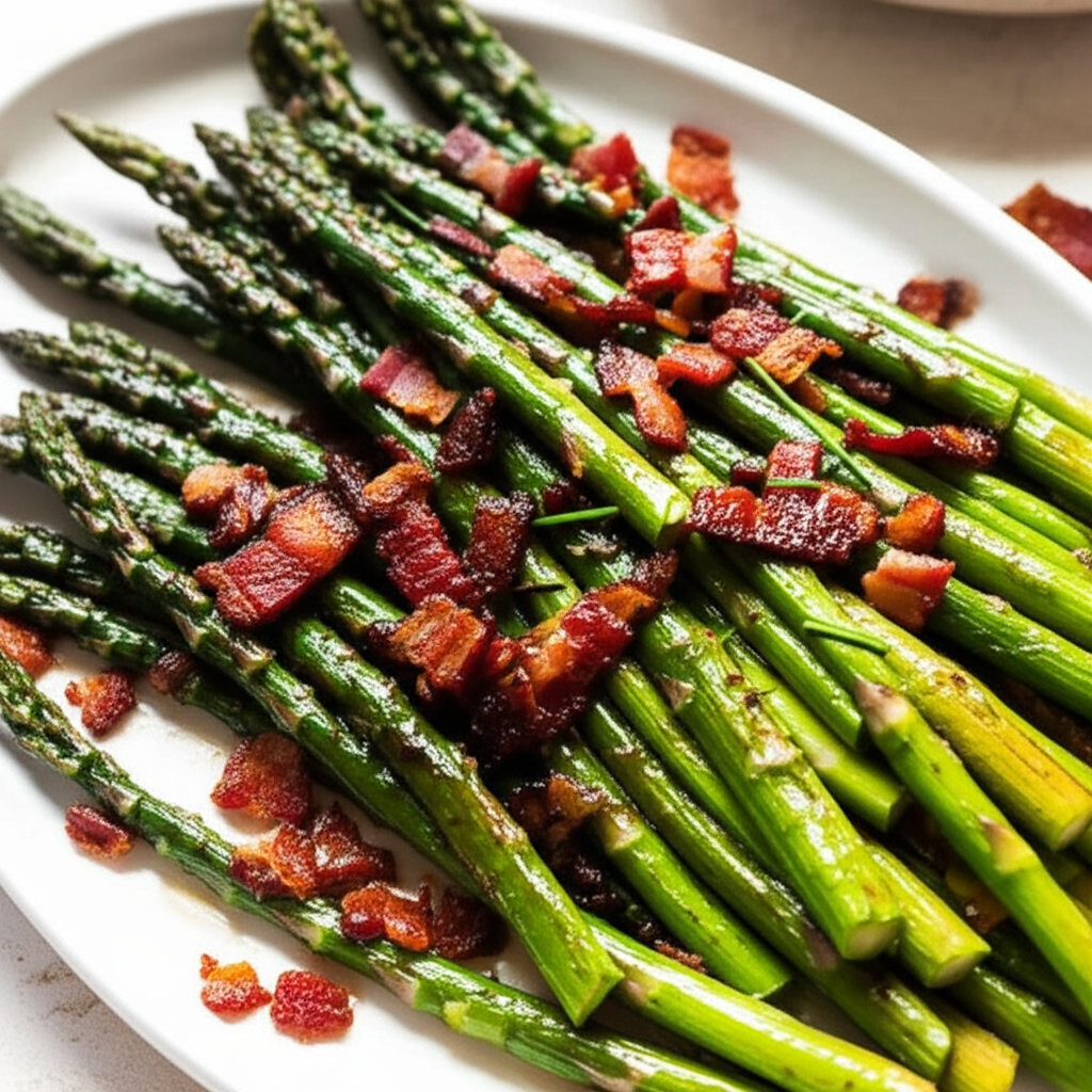 Balsamic Asparagus With Bacon Yum image