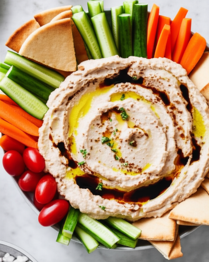Balsamic Bean Dip With Fresh Veggies image