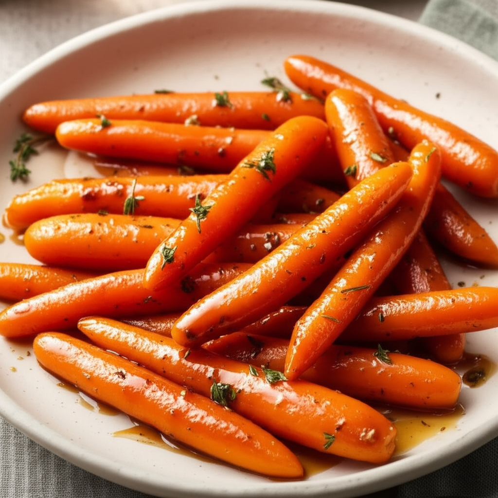 Balsamic Butter Glazed Baby Carrots image