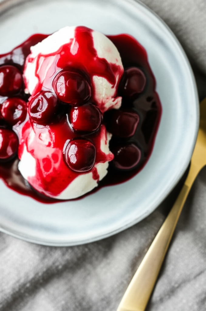 Balsamic Cherry Ice Cream Topping image