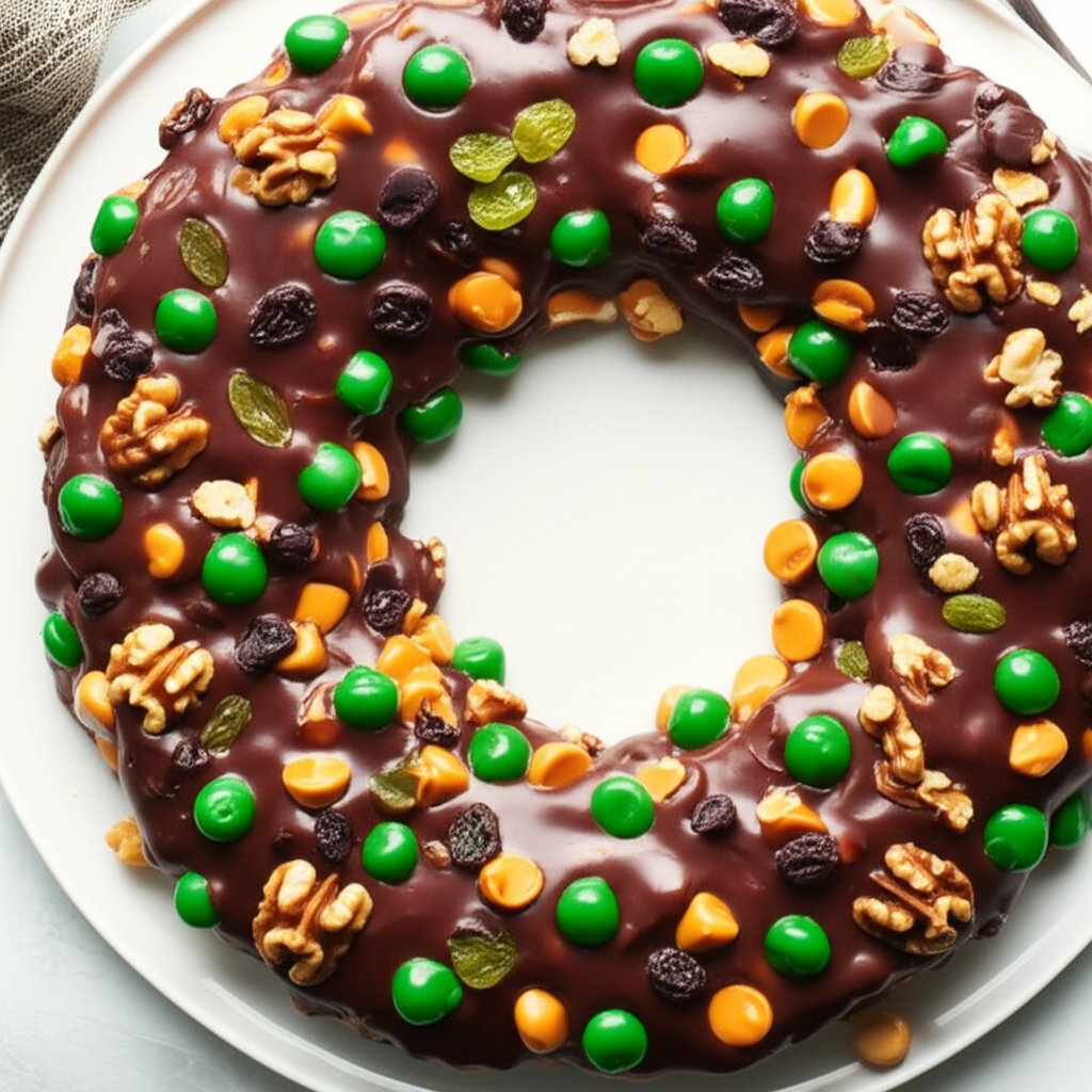 5 Minute Fudge Wreath Rachael Ray image