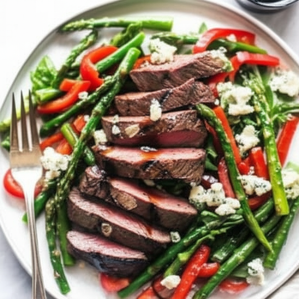 Balsamic Steak And Blue Cheese Salad image
