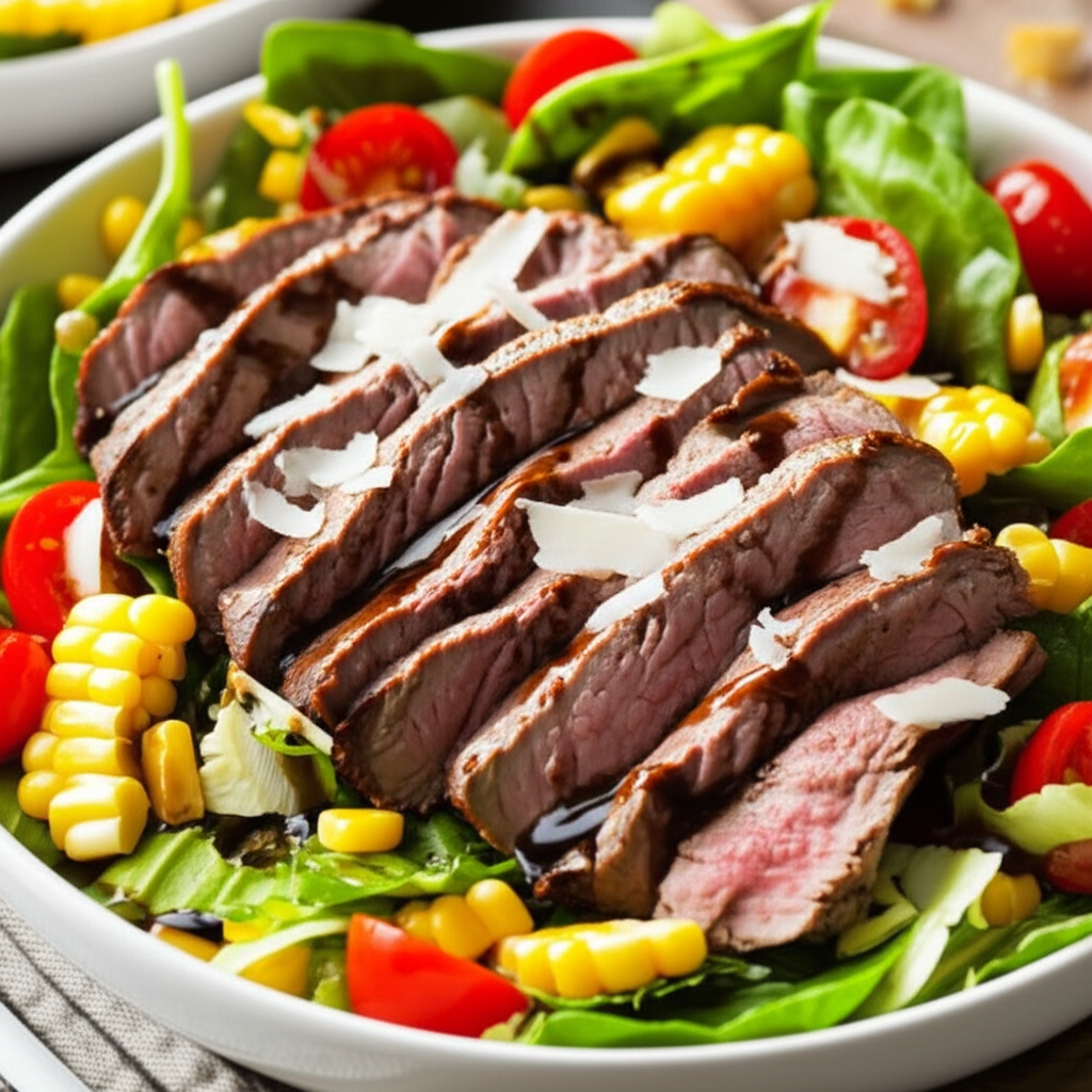 Balsamic Steak And Romano Salad image