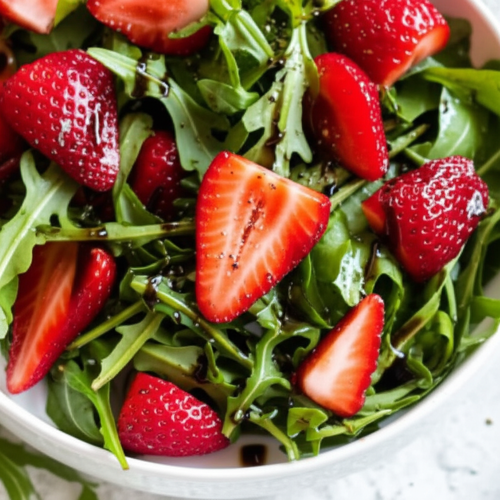 Balsamic Strawberries With Arugula image
