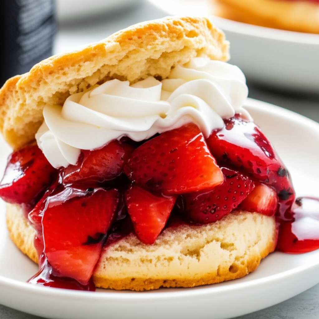 Balsamic Strawberry Shortcake image