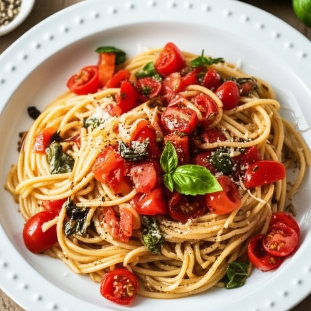 Balsamic Tomato Basil Pasta image