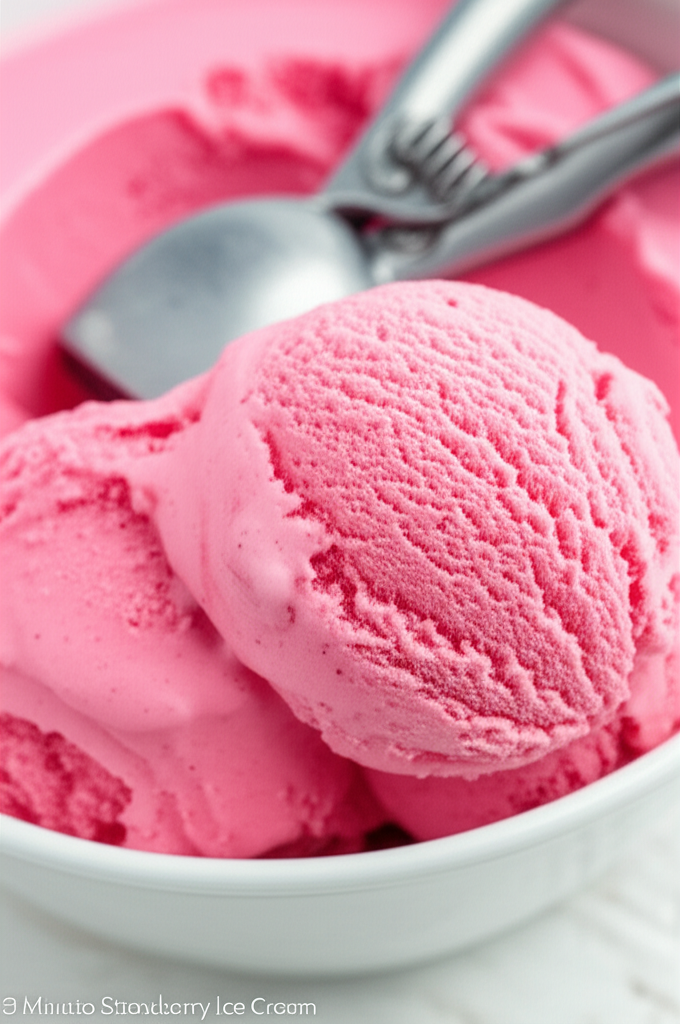 5 Minute Strawberry Ice Cream image