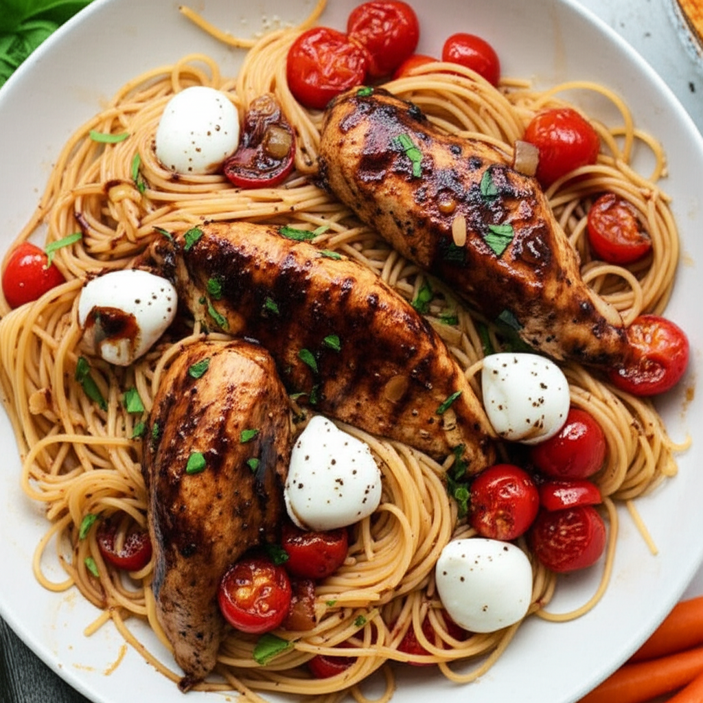 Balsamic Vinegar Chicken Noodles image