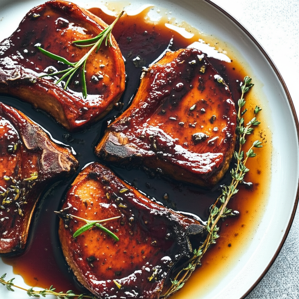 Balsamic Glazed Pork Chops image