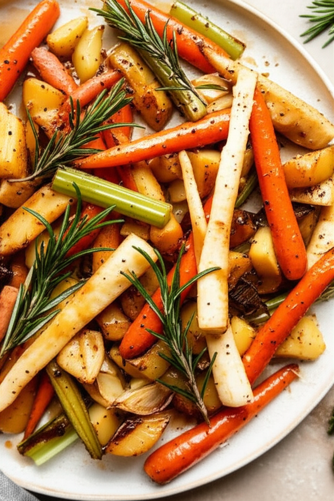 Balsamic Honey Roasted Root Vegetables image