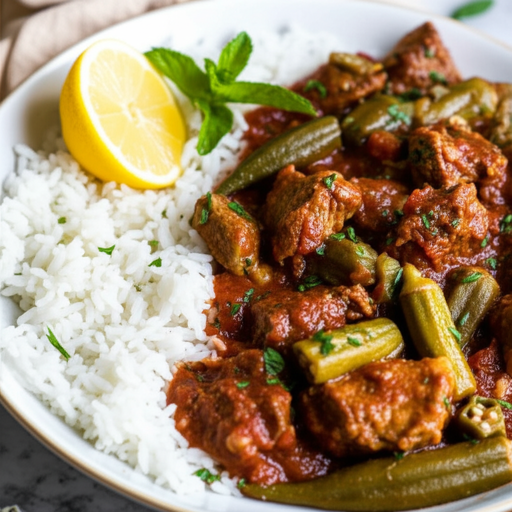 Bamya Meat And Okra Stew image