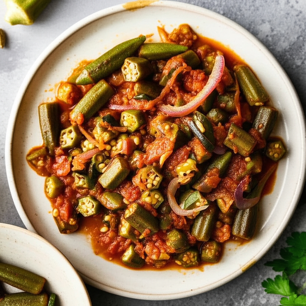 Bamya Alich A Ethiopian Style Okra image