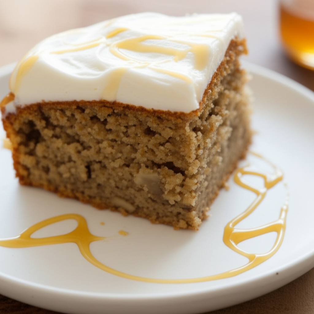Banana Almond Cake With Marscapone Frosting image