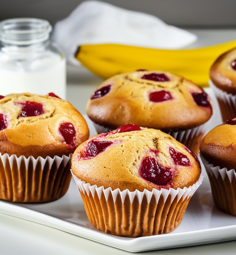 Banana And Jelly Muffins image