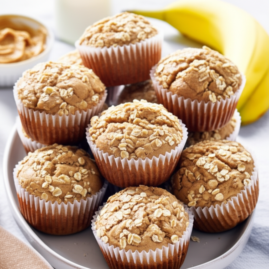 Banana And Peanut Butter Muffins image