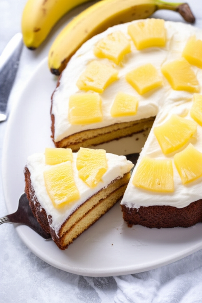 Banana And Pineapple Cake image