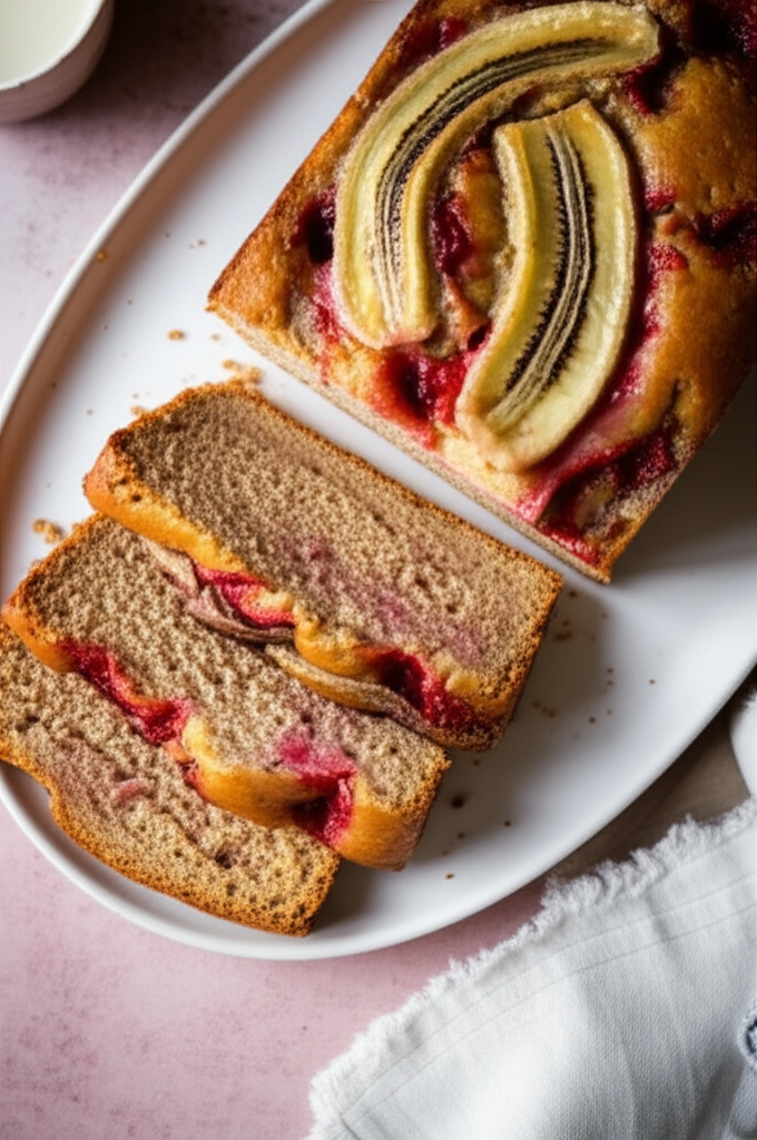 Banana And Strawberry Bread image