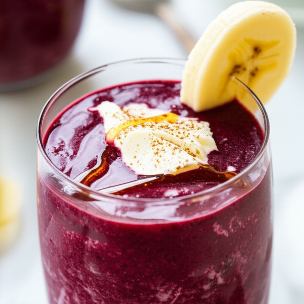 Banana And Triple Berry Smoothie image