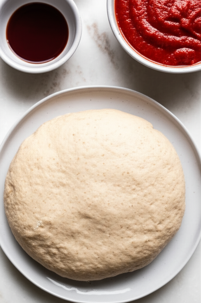 Pizza Dough And Sauce image