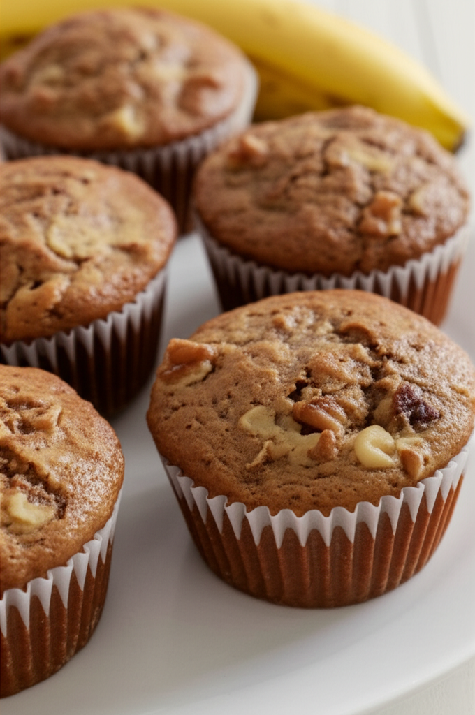Banana And Walnut Muffins image