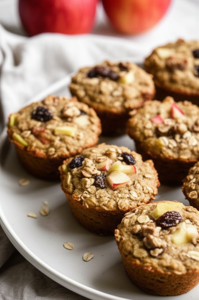 Banana Apple And Oatmeal Muffins image