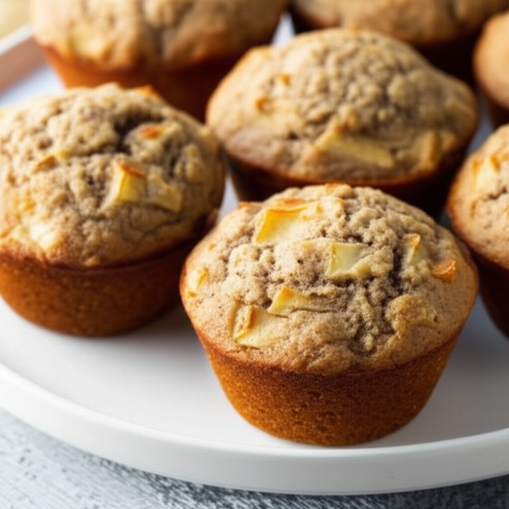 Banana Apple Bran Muffins image
