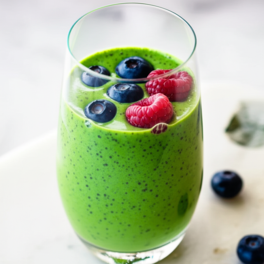 Banana Berry Blast Green Smoothie image
