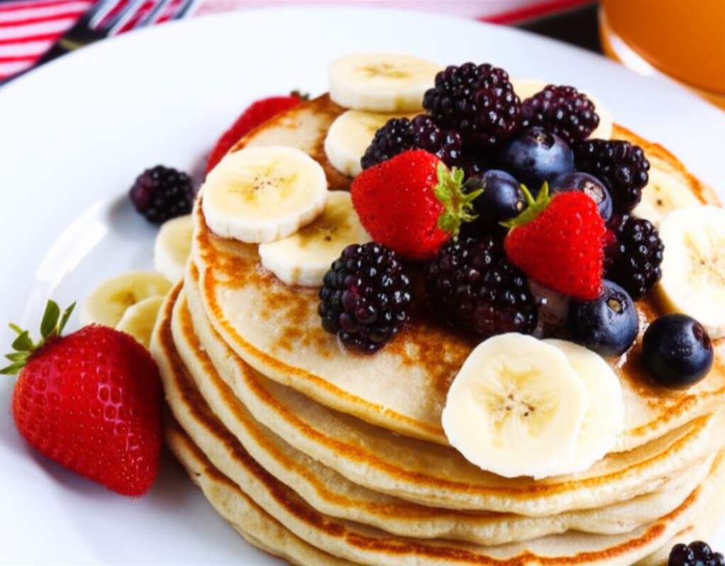 Banana Berry Pancakes image