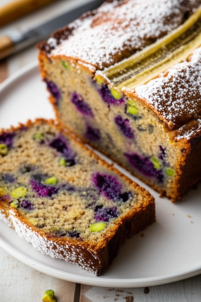 Banana Blueberry Pistachio Nut Bread image