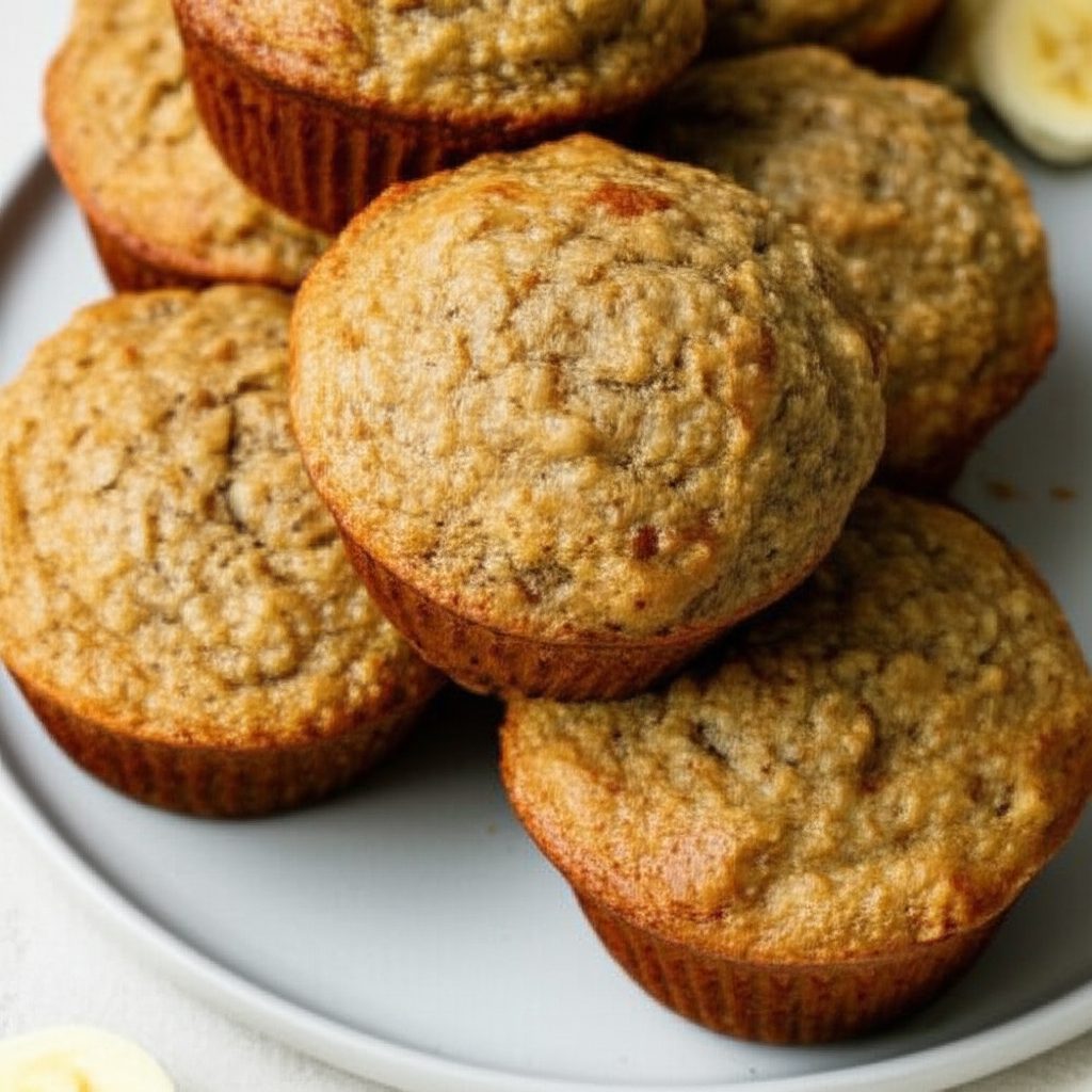 Banana Bran Muffins Fruit Juice Sweetened image