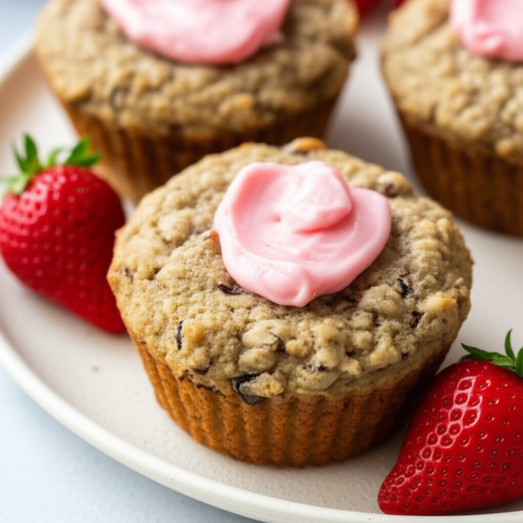 Banana Bran Muffins With Strawberry Butter image