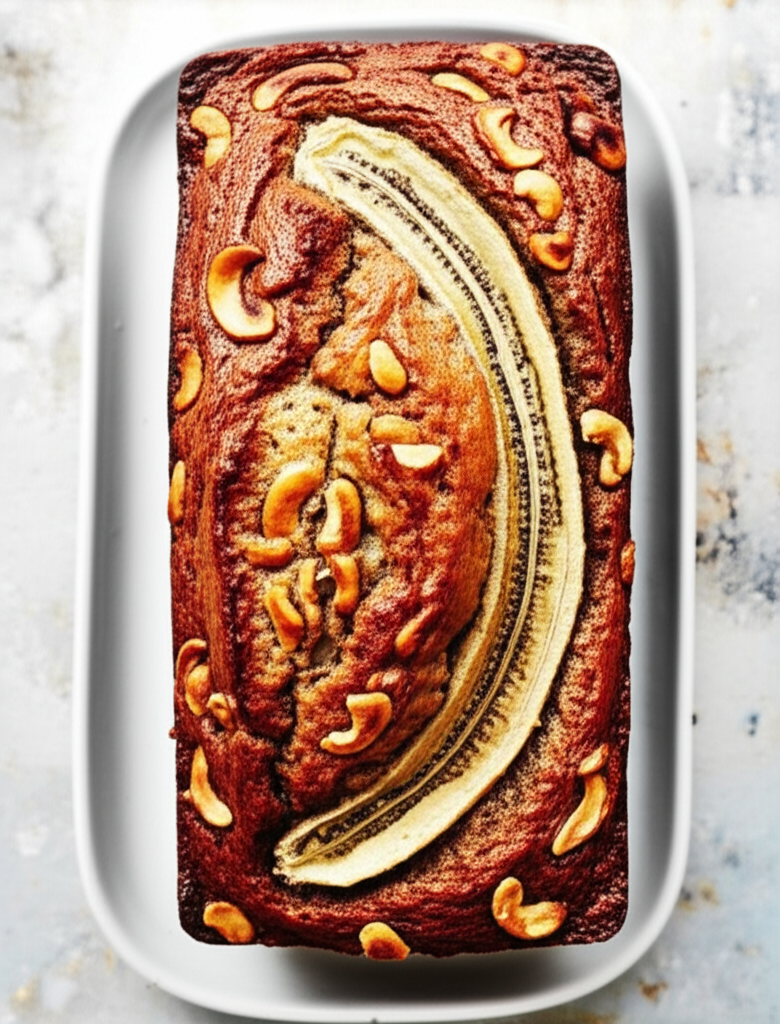 Banana Bread With Cashews Pao De Banana Portuguese Mozambiq image