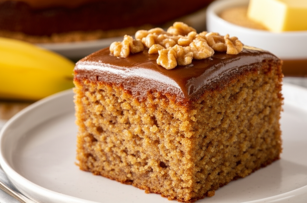 Banana Cake With Brown Sugar Frosting image