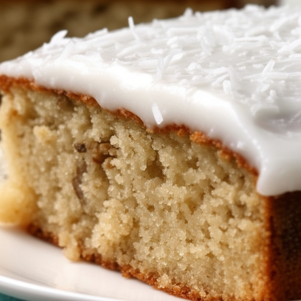 Banana Cake With Coconut Icing image