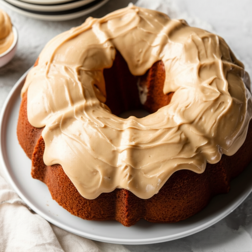 Banana Cake With Peanut Butter Frosting image