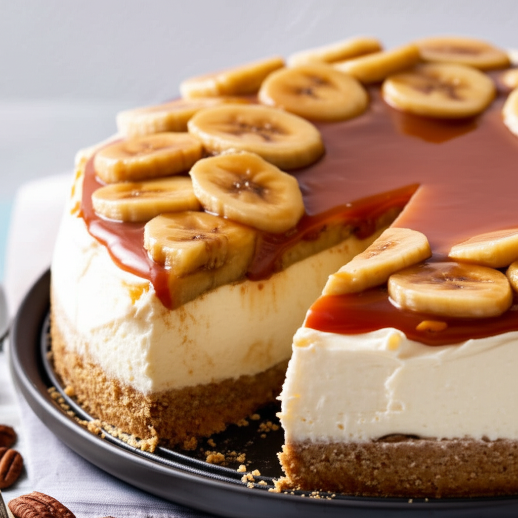 Banana Caramel Cheesecake image