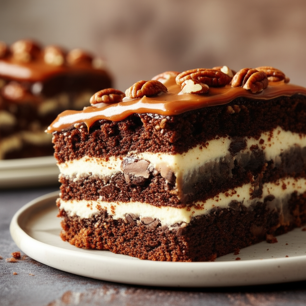 Banana Caramel Chocolate Chunk Cake image