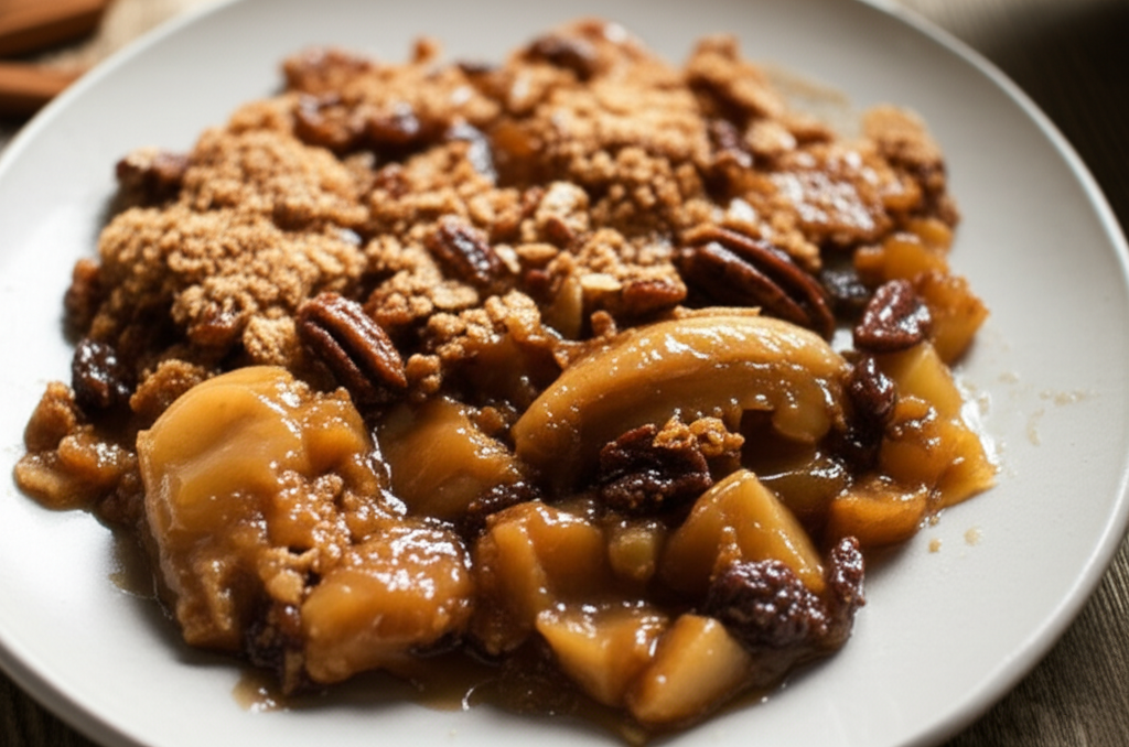 Banana Caramel Pecan Crumble Crisp image