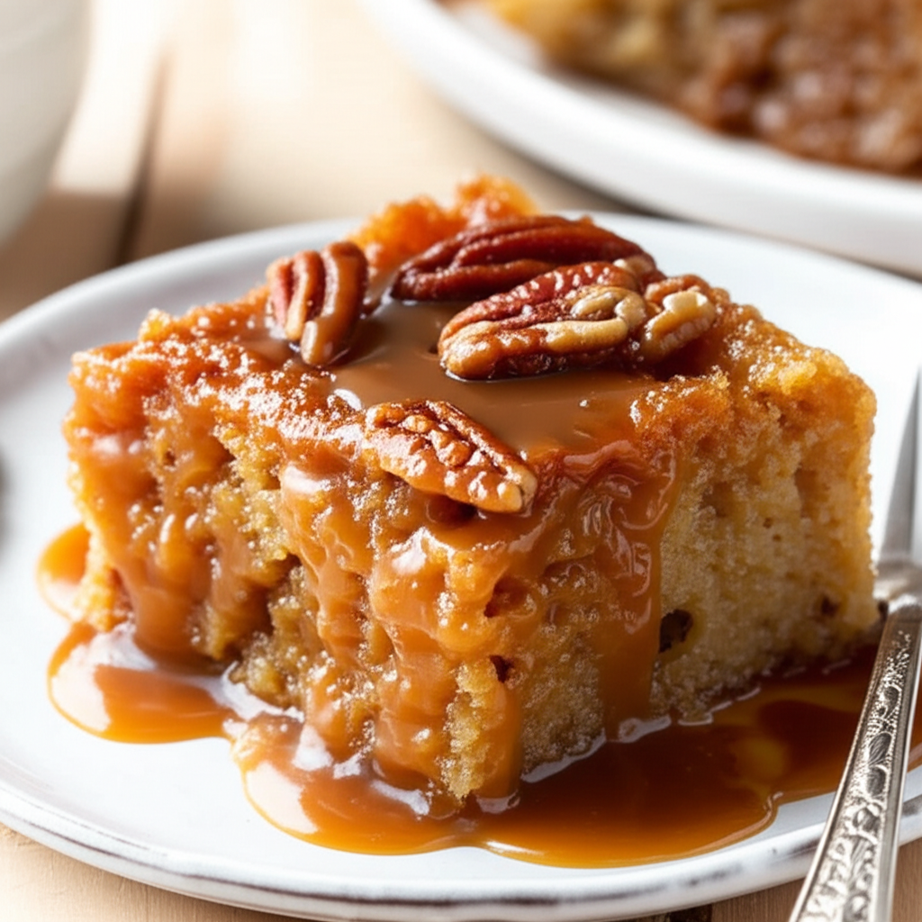 Banana Caramel Pudding Cake image