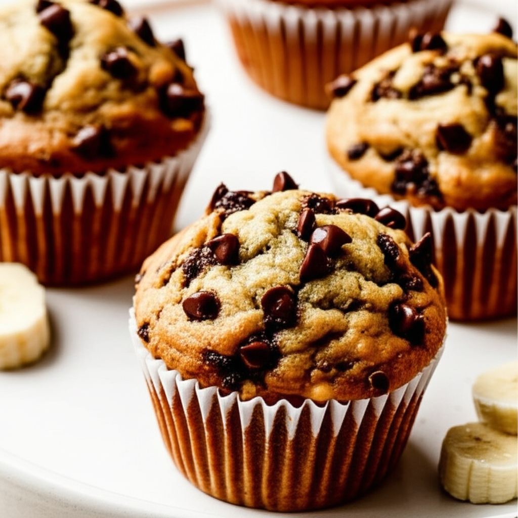 Banana Choco Chip Muffins image