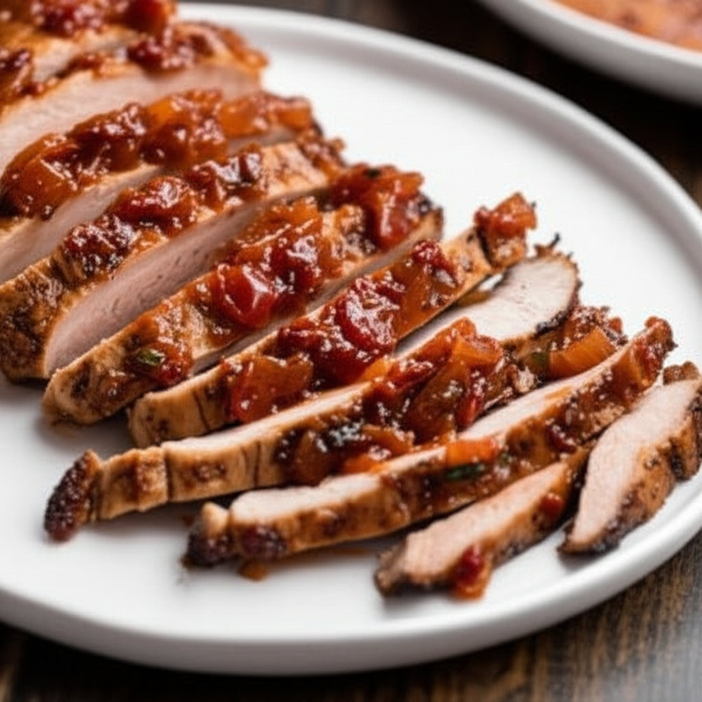 Pork Tenderloin With Chipotle Marmalade Sauce image