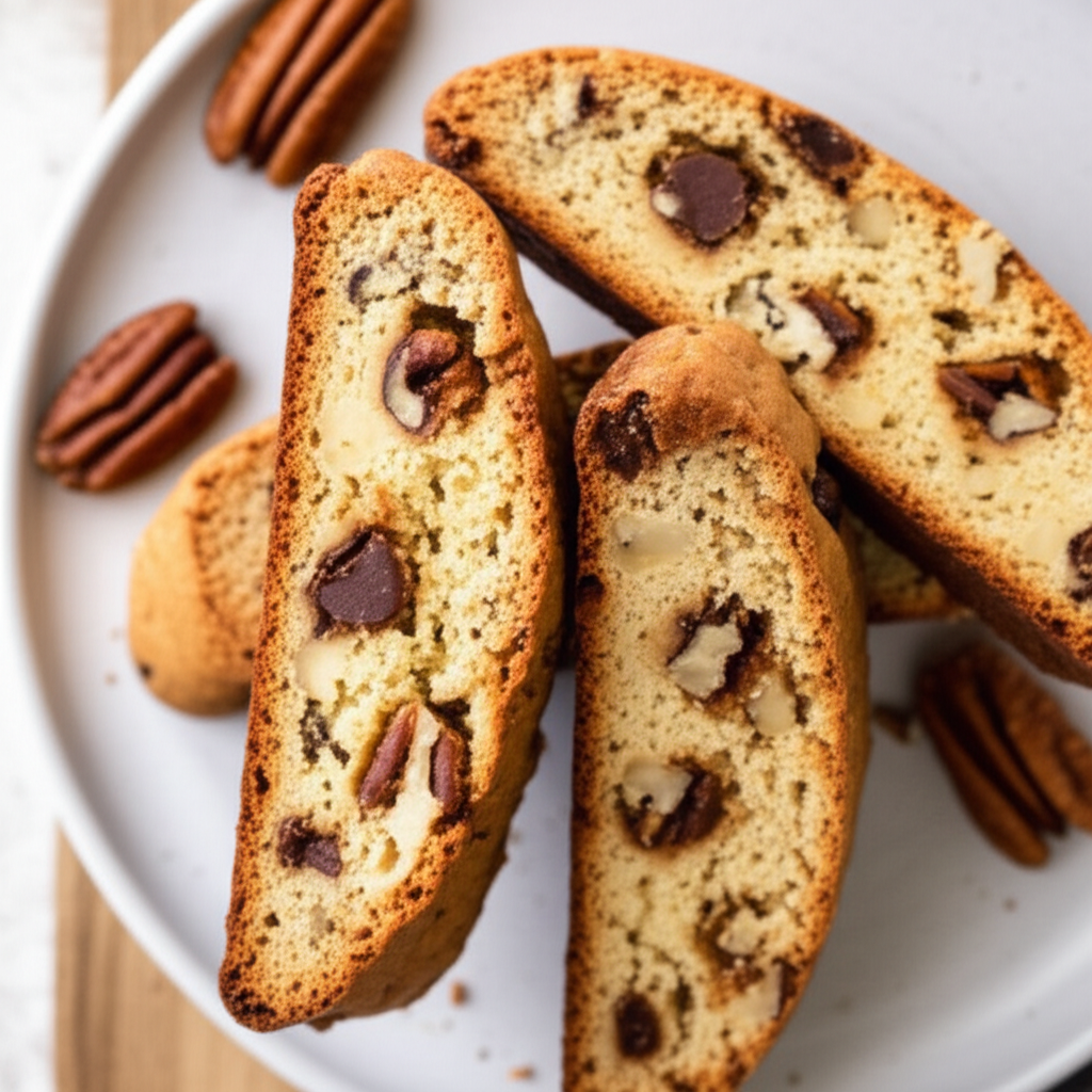 Banana Chocolate Chip Nut Biscotti image