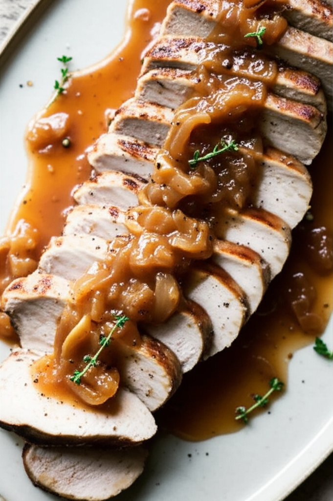 Pork Tenderloin With Shallot Cider Sauce image