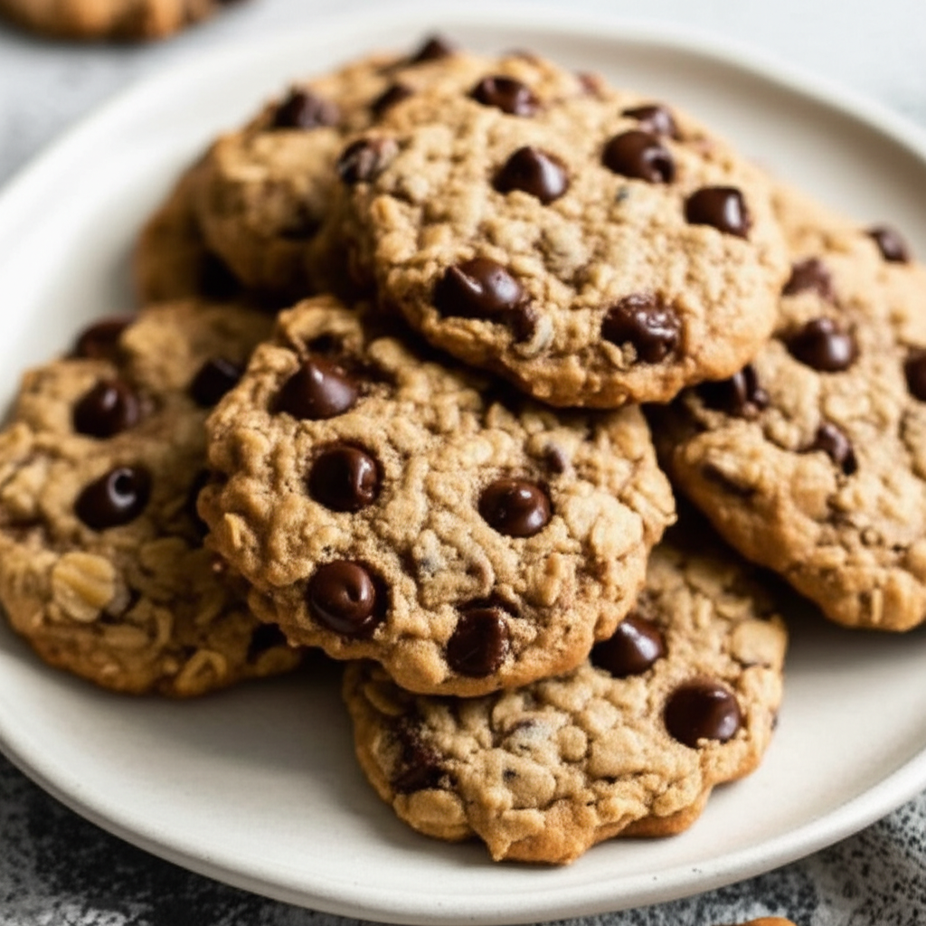 Banana Chocolate Chip Oatmeal Cookies image