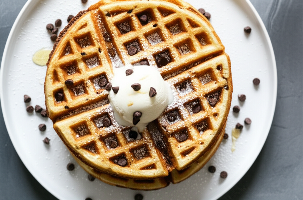 Banana Chocolate Chip Waffles image