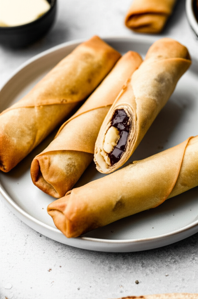 Banana Chocolate Spring Rolls image