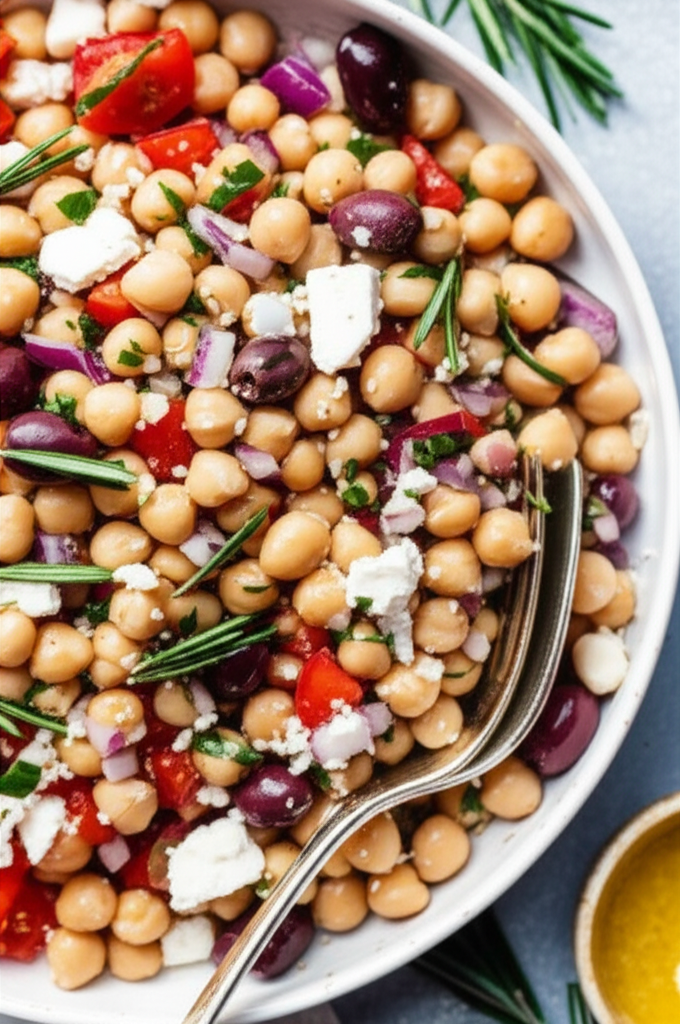 5 Minute Greek Garbanzo Bean Salad image