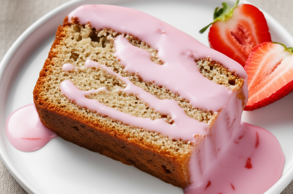 Banana Coffee Cake With Strawberry Glaze image