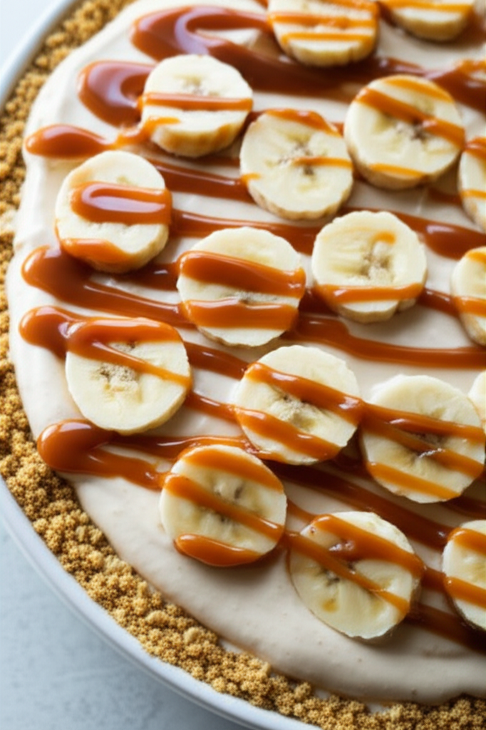 Banana Cream Pie With Caramel Drizzle image